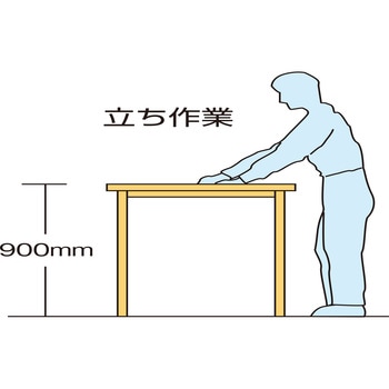 軽量立ち作業台(2段引出し付) TRUSCO 汎用タイプ 【通販モノタロウ】