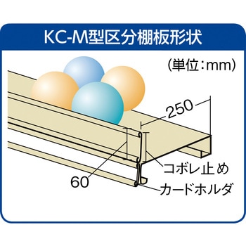 区分棚KC-M型(ボルト式、前あたり付・100kgタイプ、間口875mm) TRUSCO