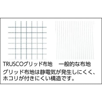 クリーンルーム用ウェア(制電糸グリッド仕様) TRUSCO