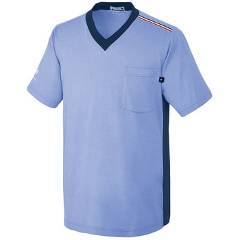 ユニセックス VネックTシャツ EL UZL3201-11 リラXネイビモク 明石スクールユニフォームカンパニー