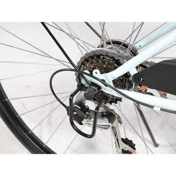 防災サイクル 27型 6段変速付 ノンパンク シティサイクル クロスバイク【完成組立品】 東部