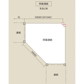 軽中量コーナーラック (150kg/ 両側連結タイプ) サカエ
