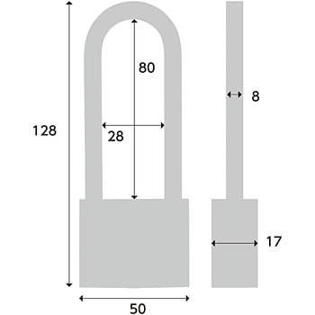 50HBKD 南京錠 TITALIUM-64TI(吊長) 1個 ABUS 【通販サイトMonotaRO】