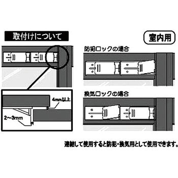 サッシ アミド用補助錠 フジテック 防犯補助用品 通販モノタロウ