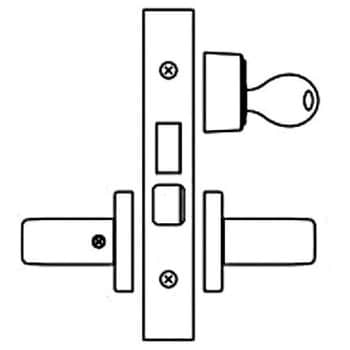 P-LX-7-NU-11S DT33-43 BS64 レバーハンドル錠 外締錠 -/シリンダー 1