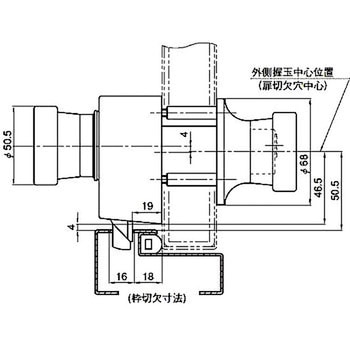 面付箱錠 握り玉 GOAL(ゴール)