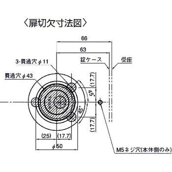 面付箱錠 握り玉 GOAL(ゴール)
