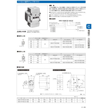 パイロットチェック弁(スレッド・ガスケットタイプ) ジェイテクトフルードパワーシステム(旧豊興工業)