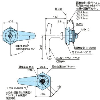 防水ロックハンドル ホシモト