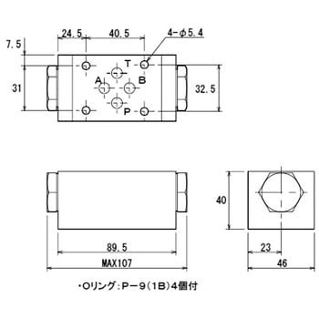 積層形パイロットチェックバルブ TAIYO 方向制御弁 【通販モノタロウ】