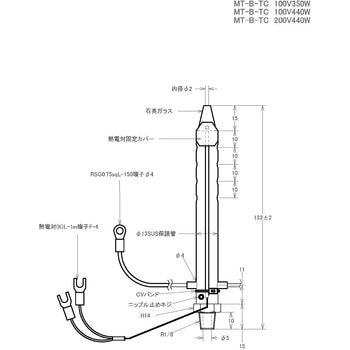 コンパクト熱風ヒーター(熱電対付き) ノーブランド