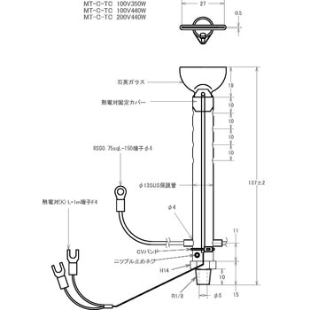 コンパクト熱風ヒーター(熱電対付き) ノーブランド