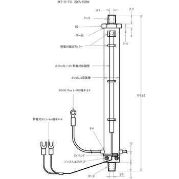 コンパクト熱風ヒーター ハイパワー (熱電対付き) ノーブランド