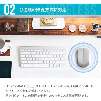 Rapoo MT100G Bluetooth ワイヤレスマウス 2.4GHz マルチデバイス対応 4ボタン 800dpi/1000dpi/1200dp/1600dpi/2400dpi(5段階) rapoo(ラプー)