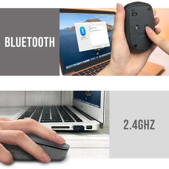Rapoo MT100G Bluetooth ワイヤレスマウス 2.4GHz マルチデバイス対応 4ボタン 800dpi/1000dpi/1200dp/1600dpi/2400dpi(5段階) rapoo(ラプー)