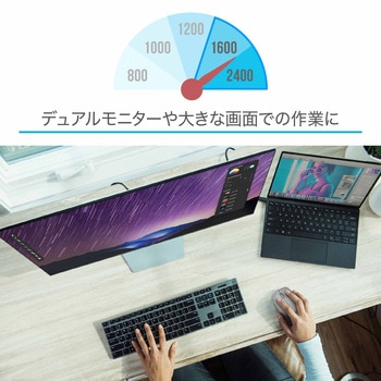 Rapoo MT100G Bluetooth ワイヤレスマウス 2.4GHz マルチデバイス対応 4ボタン 800dpi/1000dpi/1200dp/1600dpi/2400dpi(5段階) rapoo(ラプー)