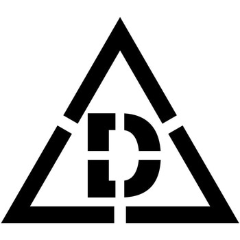 吹付プレートマグネット製 ステンシル 文字高100 △D グリーンクロス