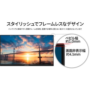 液晶ディスプレイ 21.5型/1920×1080/HDMI×1、VGA×1/ブラック/スピーカー有/2年保証 JAPANNEXT