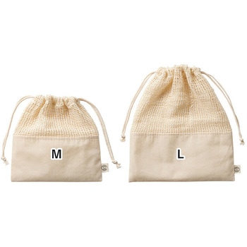 オーガニックコットンネット巾着(M) MARKLESS STYLE