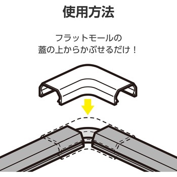 配線カバー モール 接続ユニット 曲ガリ 【 壁用 フラットモール LD-GAF1MBR 専用 】 エレコム