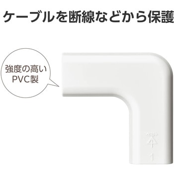 配線カバー モール 接続ユニット 曲ガリ 【 壁用 フラットモール LD-GAF1MWH 専用 】 エレコム