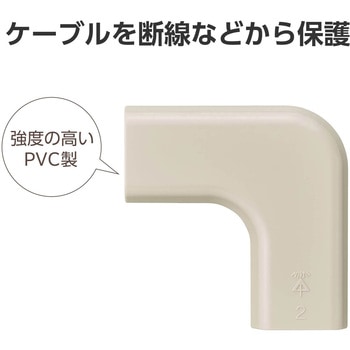 配線カバー モール 接続ユニット 曲ガリ 【 壁用 フラットモール LD-GAF2M 専用 】 エレコム