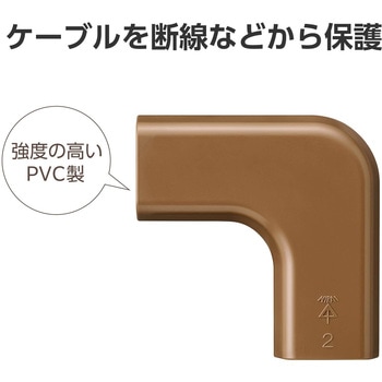 配線カバー モール 接続ユニット 曲ガリ 【 壁用 フラットモール LD-GAF2MBR 専用 】 エレコム