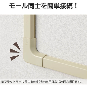 配線カバー モール 接続ユニット 曲ガリ 【 壁用 フラットモール LD-GAF3M 専用 】 エレコム