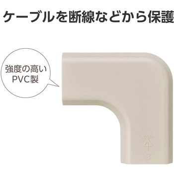 配線カバー モール 接続ユニット 曲ガリ 【 壁用 フラットモール LD-GAF3M 専用 】 エレコム