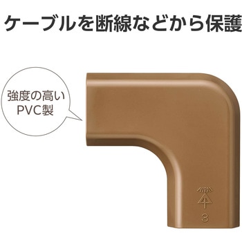 配線カバー モール 接続ユニット 曲ガリ 【 壁用 フラットモール LD-GAF3MBR 専用 】 エレコム