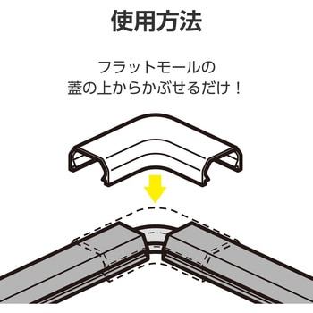 配線カバー モール 接続ユニット 曲ガリ 【 壁用 フラットモール LD-GAF3MBR 専用 】 エレコム