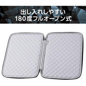 パソコンケース 14インチ PCバッグ 衝撃吸収 コンパクト スリム ダブルファスナー 撥水加工 ZEROSHOCK エレコム