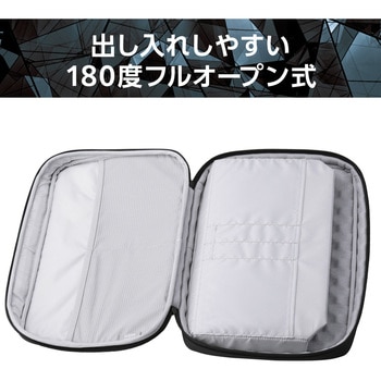パソコンケース 13.3インチ ハンドル付 PCバッグ 衝撃吸収 ダブルファスナー ZEROSHOCK エレコム