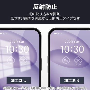 らくらくスマートフォン F-53E フィルム 画面内指紋認証対応 アンチグレア 抗菌 指紋防止 反射防止 マット エレコム