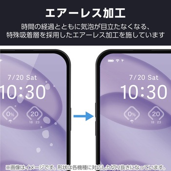 らくらくスマートフォン F-53E フィルム 画面内指紋認証対応 アンチグレア 抗菌 指紋防止 反射防止 マット エレコム