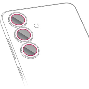 Galaxy S25 SC-51F レンズカバー カメラ保護 フィルム 高透明 抗菌 指紋防止 気泡防止 エレコム