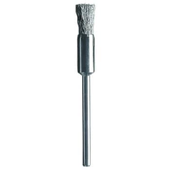 軸付ミニチュアエンド型ブラシ(軸径3mm) LESSMANN