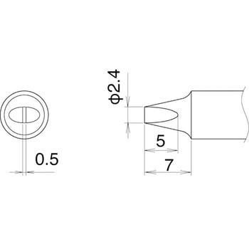 こて先(T22・鉛フリーはんだ対応) HAKKO(白光)