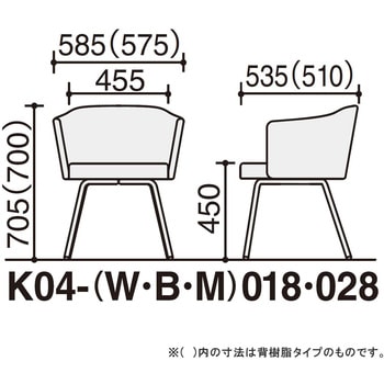 チェア コーデ 4本脚 張りぐるみ肘 スタンダード張地(配送・組立サービス付き) コクヨ