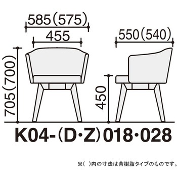 チェア コーデ 木脚 張くるみ肘 スタンダード張地(配送・組立サービス付き) コクヨ