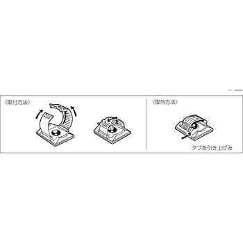 ARC68-A-C14 ケーブル固定具グレー パンドウイット(PANDUIT) 1袋(100個