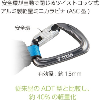 【MonotaRO限定】軽量セット品 フルハーネス型墜落制止用器具 巻取式ダブルランヤード付き サンコー(タイタン)