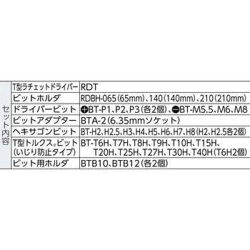 RDTS32 T型ラチェットドライバーセット 1セット(35点) トネ TONE (前田