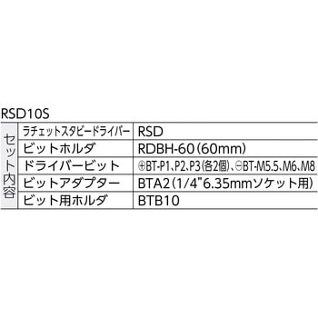 RSD10S ラチェットドライバーセット 1セット(12点) トネ TONE (前田