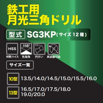 鉄工用月光三角ドリル13型 ビックツール