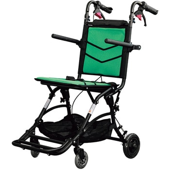 車いすナイスウェイ10介助式・アルミ PHW9003L_GREEN グリーン フェニックス商事