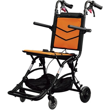 車いすナイスウェイ10介助式・アルミ PHW9003L_ORANGE オレンシ フェニックス商事