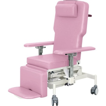 車いす式油圧ストレッチャー ビニルレザーピンク TB-1398 76X180X50-80 - 高田ベッド製作所
