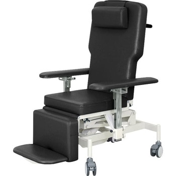 車いす式油圧ストレッチャー ビニルレザー黒 TB-1398 76X180X50-80 高田ベッド製作所