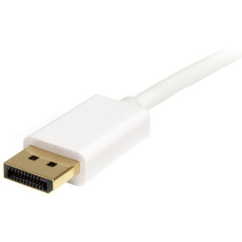 Mini DisplayPort - DisplayPort 1.2変換ケーブル/2m/4K60Hz/21.6Gbps HBR2/mDPオス - DPオス/ホワイト/モニター アダプターケーブル StarTech.com